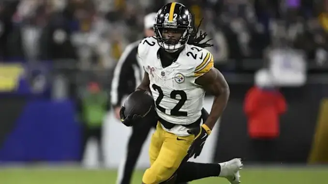 Steelers Player Running with the Ball